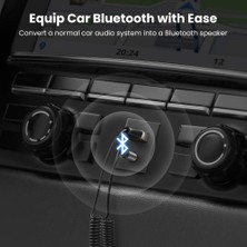 Store Mikrofonlu 3.5 mm Aux Bluetooth 5.3 Alıcı Adaptör Araç Kiti