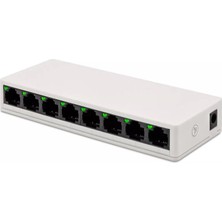 Store Nr4 8 Port Switch LED Işıklı RJ45 100MBPS Ethernet Internet Dağıtıcı Ağ Hub Ev Ofis Için (8 Adet 100MBPS RJ45 Port)