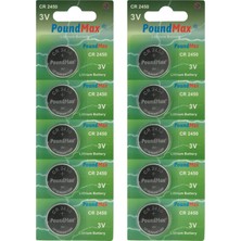 Store 10 x 2450 CR2450 DL2450 3V Lityum Madeni Para Pilleri