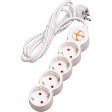 Store Tunçmatik Powerstrip 4 Dörtlü Anahtarlı Grup Priz 3m