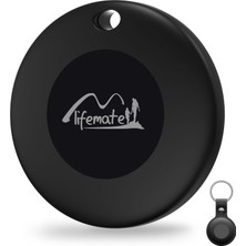 Store Lifetag Apple ile Uyumlu Mfı Lisanslı Smart Tag Akıllı Takip Cihazı - Siyah - Deri Kılıflı