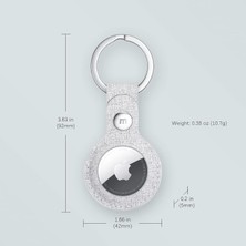 Store Airtag Kılıf Tutucu Anahtarlık Halka Minimalizm Kanvas Pu Deri Toz Geçirmez (1 Paket)