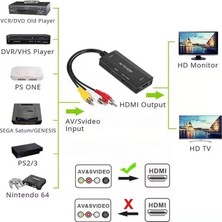 Store CR01 Rca Av Anlalogdan HDMI 1.3 1080P Hdtvye Video ve Ses Dönüştürücü Adaptör
