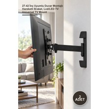 Yenilig 2 Adet Hareketli Tv Askı Aparatı – 27-42 Inç Uyumlu Duvar Montajlı Hareketli Braket, Lcd/led Tv Universal Tv Mount