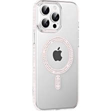 Store Joko Apple iPhone 15 Pro Move Taşlı Magsafe Kapak - Gümüş