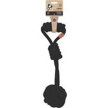 Birsence Tug Ball Örgü Köpek Oyuncağı Siyah 36 cm