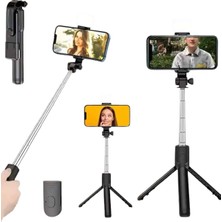 Store Tripod Selfie Çubuğu Bluetooth Kumandalı Kablosuz LED Işıklı