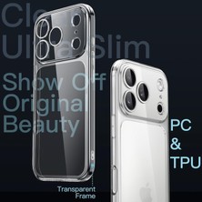 Store Apple iPhone 17 Pro Max Ile Uyumlu Şeffaf Telefon Kılıfı, Kamera Korumalı Silikon Kılıf