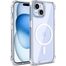 Store iPhone 13- 14 Için Magshield Serisi Magsafe ile Uyumlu Köşe Korumalı Şeffaf Hybrid Kılıf Ultra Güçlü Manyetik Çember ve Kristal Berraklığında Materyal Premium Kalite Kılıf (13 - 14)