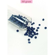 Birsence Dökme Cam Kum Boncuk Büyük Boy (6/0) 4 mm - 60 Gram - Lacivert - BNC134