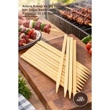 Yenilig 120 Adet Ahşap Geniş Çöp Şiş – Adana Kebap ve Şiş Kebap Için Doğal Bambu/ahşap, Pürüzsüz 25 cm Skewer