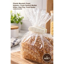 Yenilig 1 Adet Poşet Klipsi – Plastik Mandallı Poşet Kapatıcı, Çiçek Desenli Mutfak Klipsi, Bag Clip, Food Sealer