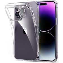 Store iPhone 14 Pro Max ile Uyumlu Şeffaf ve Sararmaya Dayanıklı Silikon Kılıf, Extra Ince ve Yumuşak Model (Iphone 14 Pro Max)