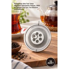 Yenilig 10 Adet Çay Süzgeci – Paslanmaz Sök-Tak Yıldız Tasarımlı Sökülebilir Infüzer, Bitki ve Dökme Çay Için Tea Strainer