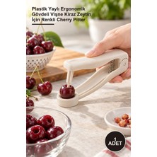 Yenilig 1 Adet Çekirdek Çıkarıcı – Plastik Yaylı Ergonomik Gövdeli Vişne Kiraz Zeytin Için Renkli Cherry Pitter