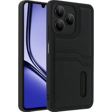 Store Realme Note 50 4g Kılıf Sara Kartvizitli Deri Kılıf - Siyah