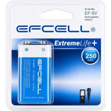 Store Efcell EF-9V 250MAH 9 Volt Ni-Mh Şarj Edilebilir Pil