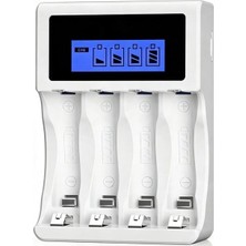 Store X-Level CH1-201AL 4 Yuvalı LCD Ekranlı Akıllı Aa/aaa Ni-Mh Hızlı Pil Şarj Cihazı