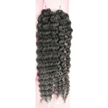 Store Nice Bulk Afro Su Dalgası Saç - Siyah / Gri Ombreli