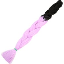 Store Afrika Örgülük Sentetik Ombreli Saç 100 Gr. - Siyah / Lila