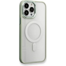 Store Apple iPhone 14 Pro Max Kılıf Room Magneticsafe Silikon - Su Yeşili