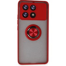 Store Xiaomi Poco X6 Pro Kılıf Montreal Yüzüklü Silikon Kapak - Kırmızı