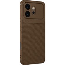 Store Huawei Honor 600 Auto Focus Karbon Kapak - Kahverengi
