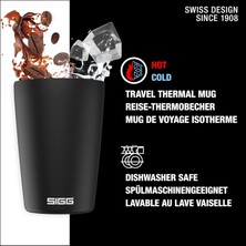 Store Neso Cup Black Termos Kupa (0,3 L), Zararlı Madde Içermeyen ve Yalıtımlı Kahve Kupası, Coffee To Go Kupa, 18/8 Paslanmaz Çelik, Seramik Pure Ceram Kaplamalı