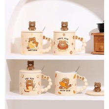 Store Ayıcık Desenli Eğlenceli Seramik Kupa