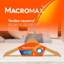 Store Macromax Ahşap Desenli Plastik Elbise Askısı 3'lü Paket 2li Paket