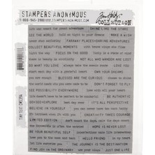Store Tim Holtz - Stampers Anon CMS394 Tıny Tim Holtz Stamp Clıng Rbbr Damga Seti, Küçük Metinli, Tek Boy