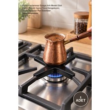 Yenilig 1 Adet Ocak Küçültücü – Siyah Paslanmaz Emaye Artı Model Dört Kollu, Küçük Cezve Tava Dengeleyici, Stove Reducer Pot Stabilizer