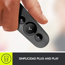 Store R500S Sunucu, Lazer Sınıfı 1, Bluetooth ve USB Için, Evrensel Uyumlu, 20 Metre Menzil, Yapılandırılabilir, 12 Ay Çalışma Süresine Sahip Akıllı Pil Kullanımı, Koyu Gri