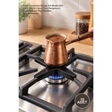 Yenilig 10 Adet Ocak Küçültücü – Siyah Paslanmaz Emaye Artı Model Dört Kollu, Küçük Cezve Tava Dengeleyici, Stove Reducer Pot Stabilizer
