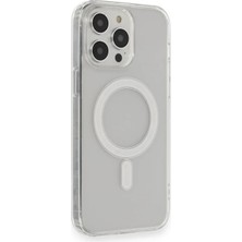 Store Apple iPhone 13 Pro Max Kılıf Matte Şeffaf Magneticsafe - Şeffaf