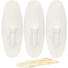 Store 61335 3pc Removable Adhesive Hook, Black