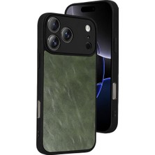 Store Apple iPhone 17 Pro Max Aras Deri Kapak - Yeşil