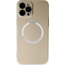 Store Apple iPhone 12 Pro Kılıf Jack Magneticsafe Lens Silikon - Gold