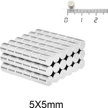 Store Mns Neodyum Mıknatıs Ø5x5 mm - Yuvarlak Güçlü Mıknatıs 25 Adet