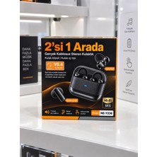 Store 2’si 1 Arada Kablosuz Bluetooth Kulaklık 4 Kulaklıklı Klipsli ve Kulak Içi Tasarım Hi Fi Ses Dokunmatik Kontrol V5.4 Şarj Kutulu Siyah