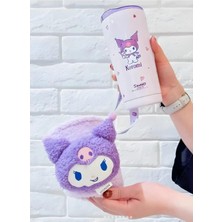 Store Sanrio Lisanslı Kuromi Paslanmaz Çelik Bardak Dekoratif Kılıflı 550 ml