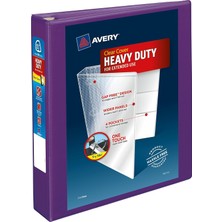 Store Heavy-Duty View 3 Halkalı Defter, 3,8 Cm, One Touch Ezd Halkalar, 1 Lila Klasör (79774)