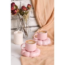 Store Papatya Tasarımlı Kahve Fincanı 95 ml - Modern ve Şık Sunum | 2 Adet