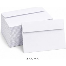 Store 100 Adet Beyaz Mektup Zarfı 16 x 11 Cm, Kendinden Yapışkanlı Tutkallı Kapaklı Zarf, Davetiye Tebrik Kartı Para Evrak Posta Gönderimi Ofis Okul Düğün Için