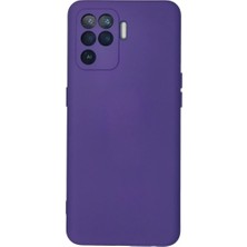 Store Oppo Reno 5 Lite Kılıf Nano Içi Kadife Silikon - Mor