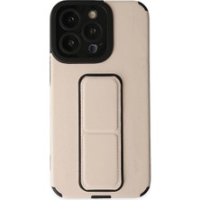 Store Apple iPhone 13 Pro Max Kılıf Mega Standlı Silikon - Gold