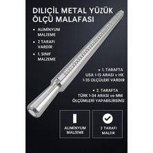 Store 4 Ölçülü Aliminyum Metal Usa Hk Yüzük Ölçü Malafası Parmak Ölçer CIN209
