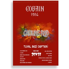 Store Cobain 1986 Tuval Bezli Resim Defteri - Akrilik, Yağlıboya & Guaj Uyumlu 300GR (25X35)