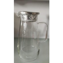 Store Paslanmaz Çelik Kapaklı Borosilikat Cam Sürahi 1.8l
