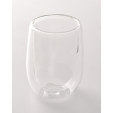 Store Çift Cidarlı Borosilikat Cam Kupa, Şeffaf, 350ML, Kulpsuz